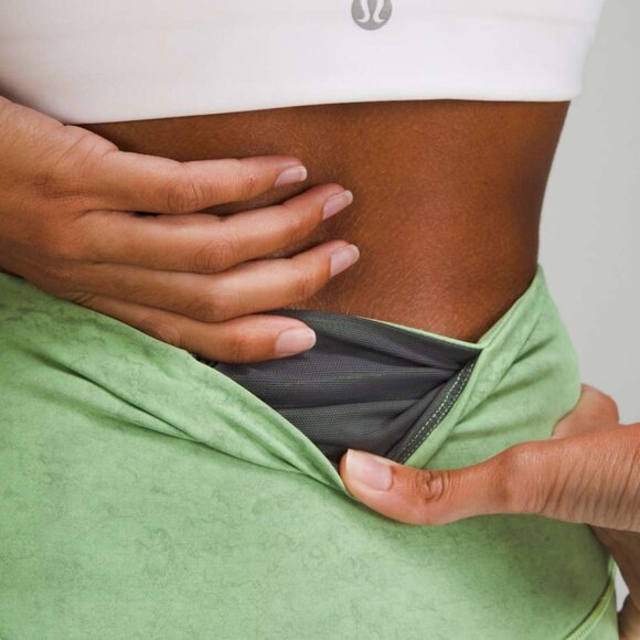 Lululemon Base Pace High-Rise Crop 23" City Grit Green Multi size 10 - Picture 2 of 5